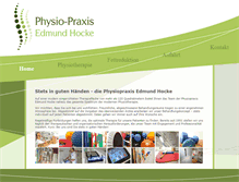 Tablet Screenshot of physiopraxis-hocke.de
